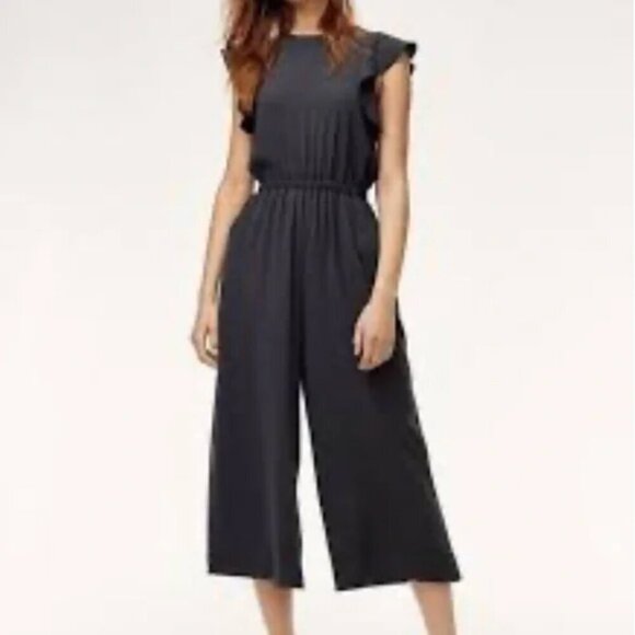 Aritzia Wilfred Fleurette Grey Wide Leg Jumpsuit sz XS - Picture 2 of 8